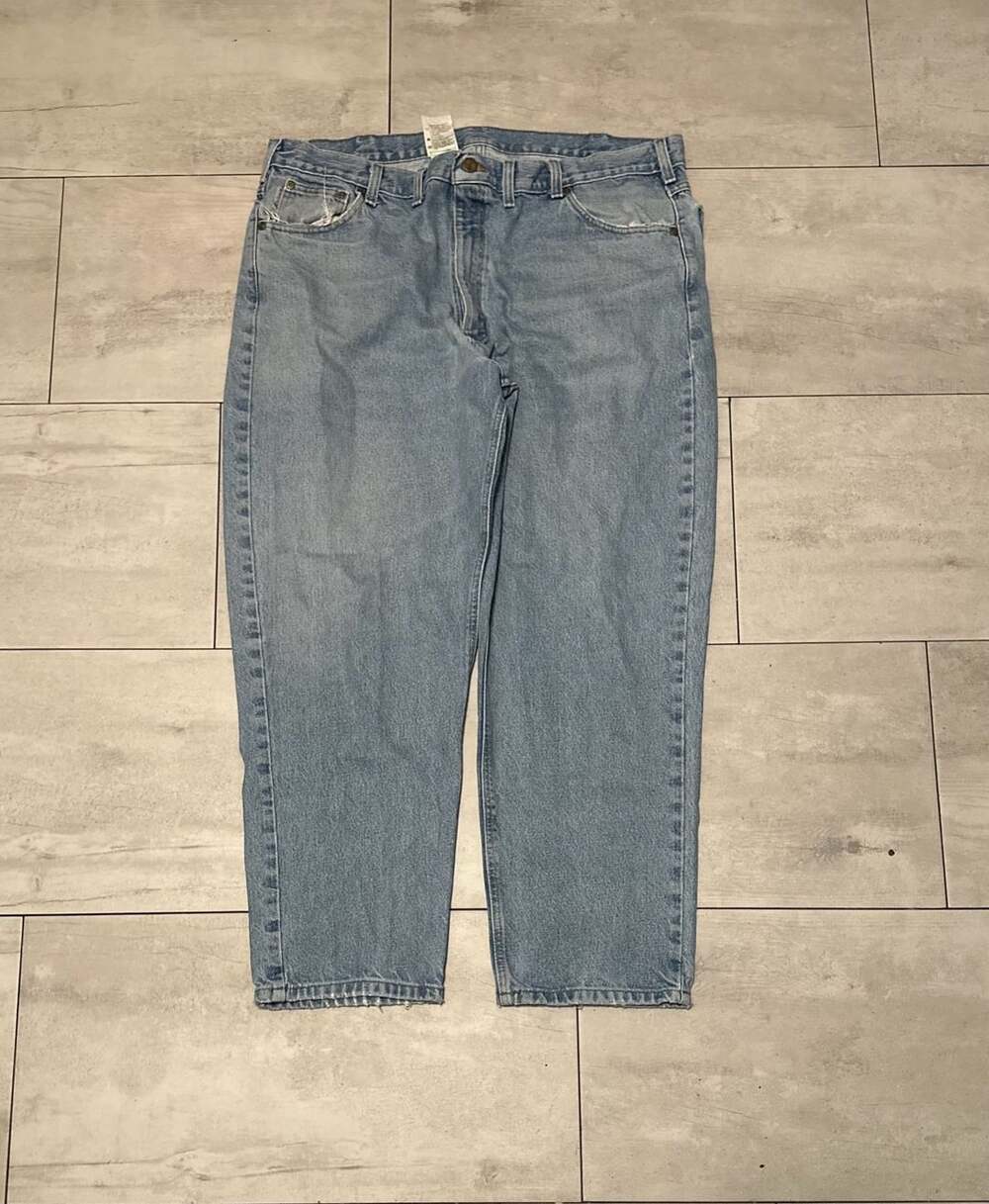 Carhartt B17 STW Relaxed Fit Jeans Size 44 x 30 Light Wash Denim